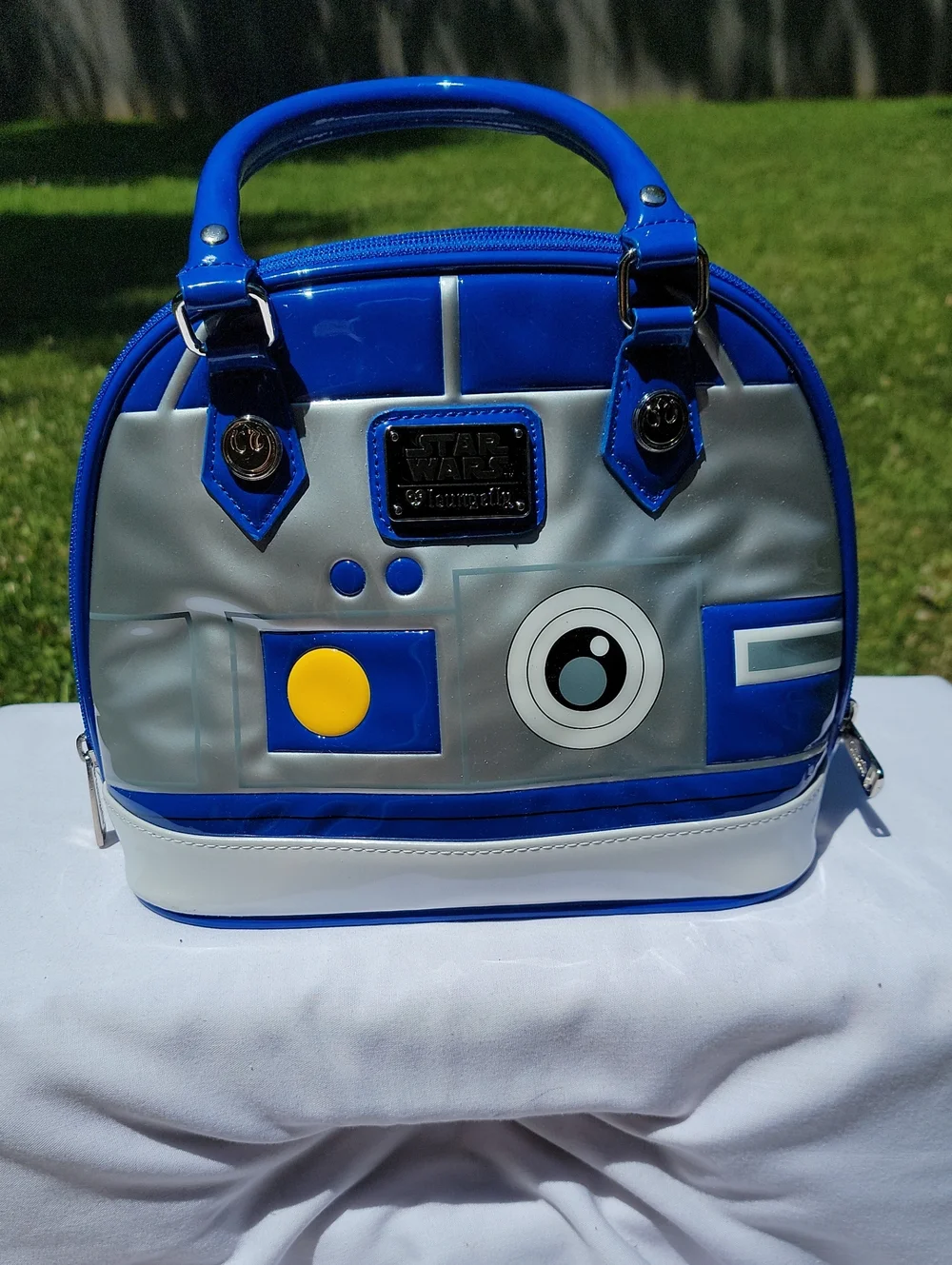 Star Wars R2-D2 Inspired Blue and Gray Dome Bag PurseTote